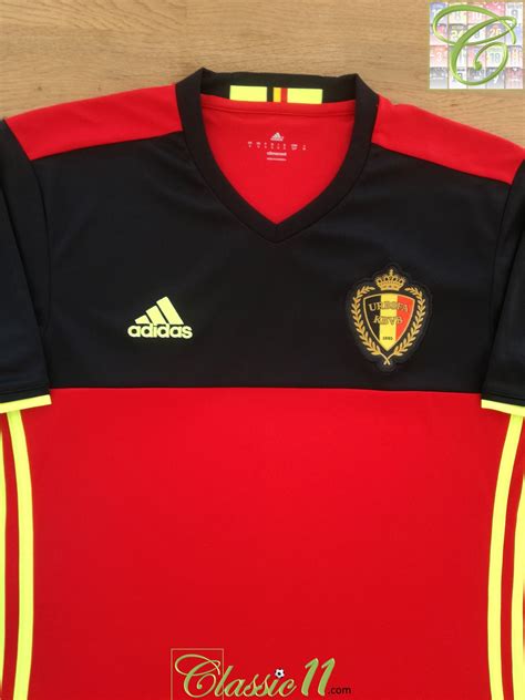 2016/17 Belgium Home Football Shirt / Old Adidas Soccer Jersey ...