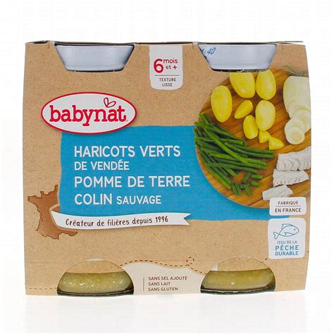 Babybio Repas Du Midi Petits Pots Haricots Verts Pomme De Terre