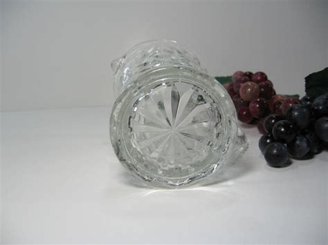 Vintage Clear Pressed Glass Creamer Small Pitcher