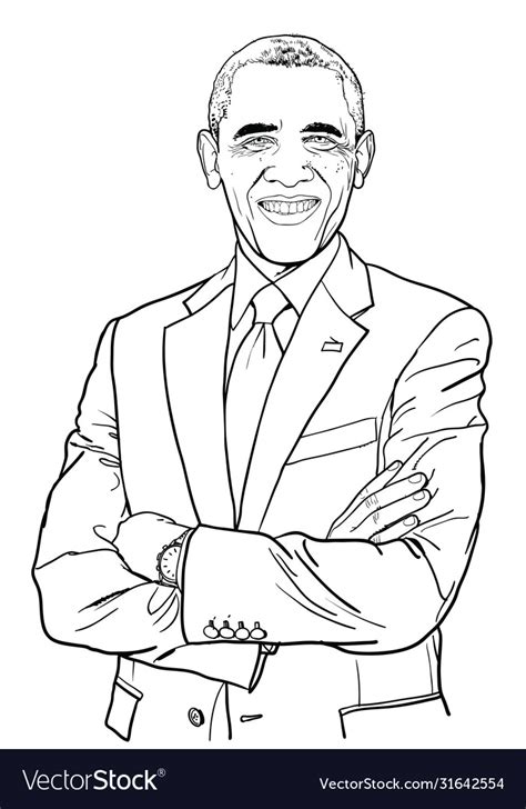 Barack Obama Coloring Page