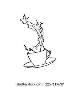 coffee cafe art wallpaper desing stock illustration