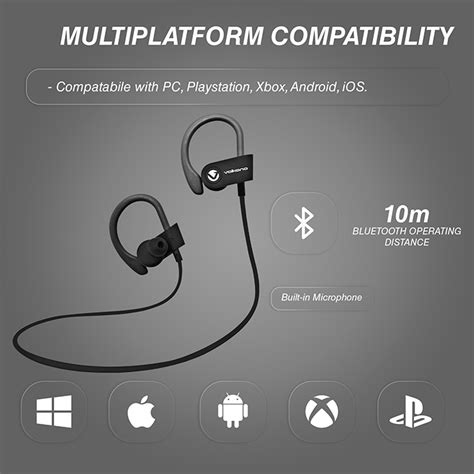 Volkano Race Series Sport Earphones Bluetooth Wireless The Promo Group