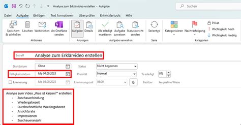 Outlook Aufgaben Erstellen Anzeigen Organisieren Video