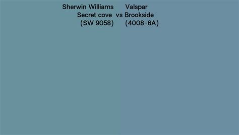 Sherwin Williams Secret Cove SW 9058 Vs Valspar Brookside 4008 6A