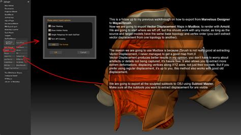 Artstation How To Export Vector Displacement For Arnold Like A Boss