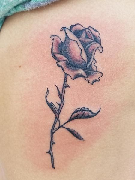 Black Stippled Rose Tattoo By Stef Aka Keki Tattoonow