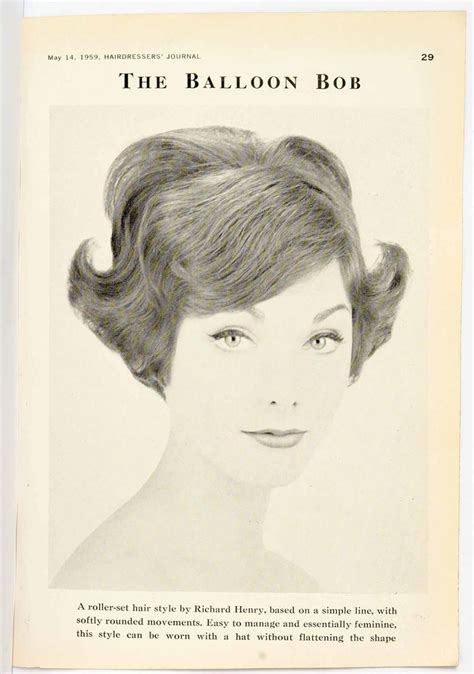 Vintage Womens Hairstyle From HJ In The 1950s