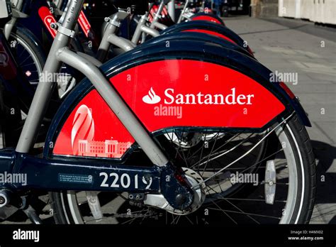 Santander Boris Bikes London Uk Stock Photo Alamy