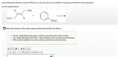 Solved meta-Chloroperoxybenzoic acid (m-CPBA) is not the | Chegg.com