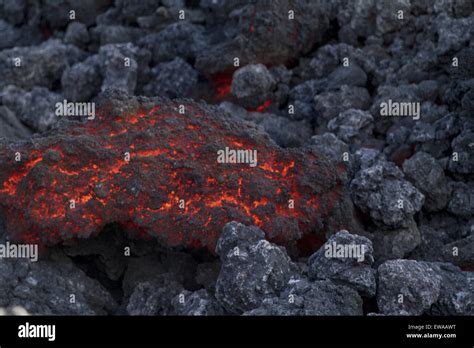 Lava flow cooling Stock Photo - Alamy