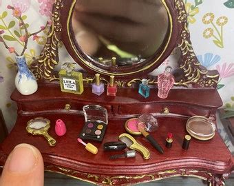 Dollhouse Makeup Tray Miniature Makeup Dollhouse Cosmetics Etsy