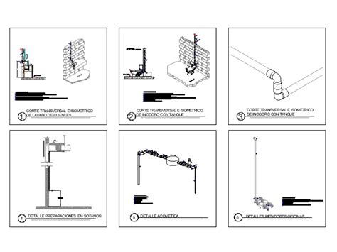 Detalles Hidrosanitarios En Autocad Descargar Cad 2 73 Mb Bibliocad