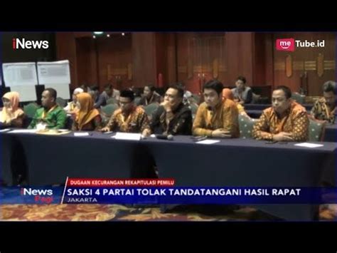 Diduga Ada Kecurangan 4 Saksi Partai Tolak Tandatangani Hasil Rapat