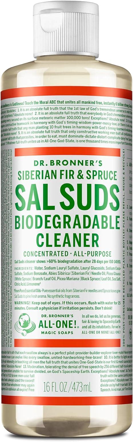 Dr Bronner S Sal Suds Biodegradable Cleaner Ml All Purpose