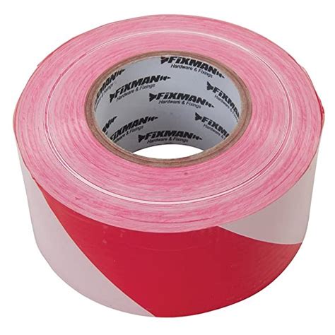 Fixman Mm X M Red White Barrier Tape At Tew Electrical