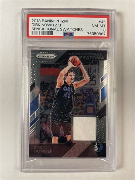 Panini Prizm Sensational Swatches Dirk Nowitzki Hof Psa