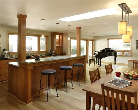 Open Kitchen Design With Columns