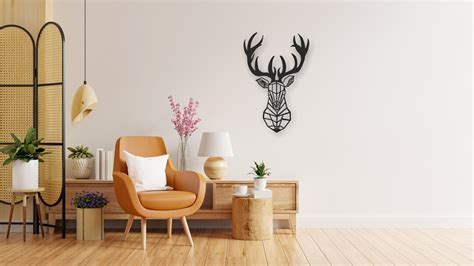 Deer Head Metal Wall Art Metal Wall Decor Deer Sign Metal Etsy