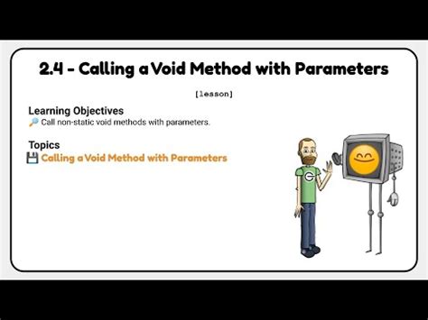 2 4 Calling A Void Method With Parameters YouTube