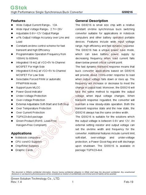 GS9216 | PDF | Electromagnetism | Electronic Engineering