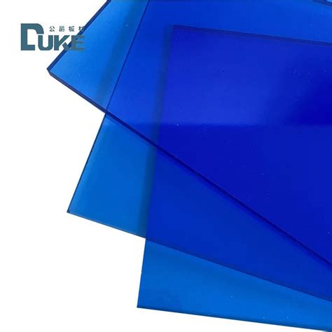 Unbreakable Translucent Light Blue Colored Cast Plexiglass Sheet