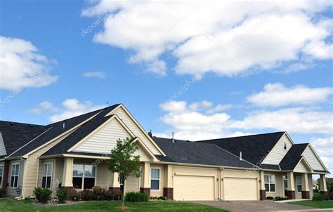 Suburban Duplex Homes Stock Editorial Photo Herreid