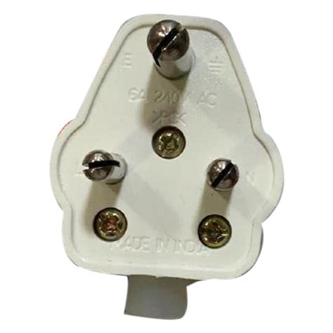 White Plastic Pin Top Plug For Electrical Fitting At Rs Piece In