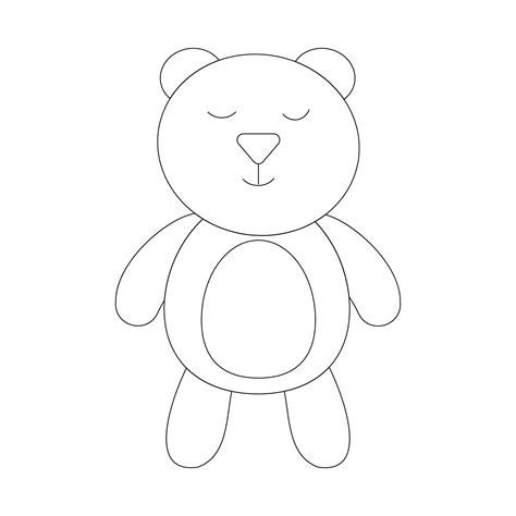 teddy bear toy coloring line doodle element 24149164 Vector Art at Vecteezy