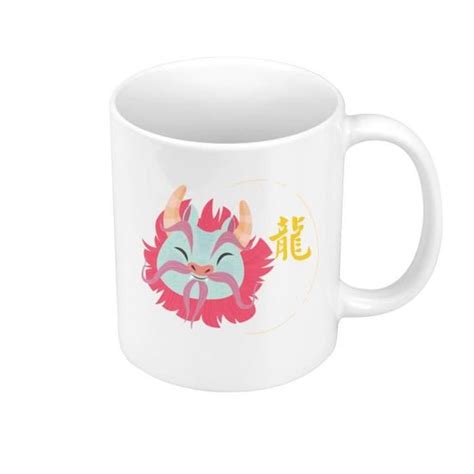 Mug Céramique Dragon Illustration Zodiaque Chinois Dessin Illustration