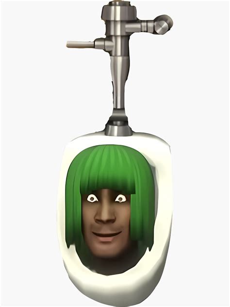 "Skibidi Urinal Green" Sticker for Sale by SmittenbyKitten | Redbubble