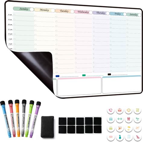 Amazon Navaris Weekly Planner White Board X Magnetic