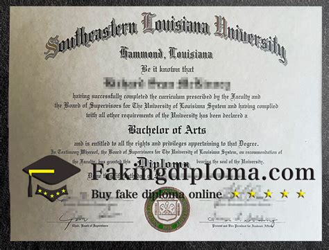 Get A Fake Southeastern Louisiana University Diploma Buy Fake