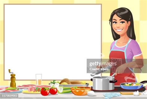 Woman Cooking High Res Illustrations Getty Images