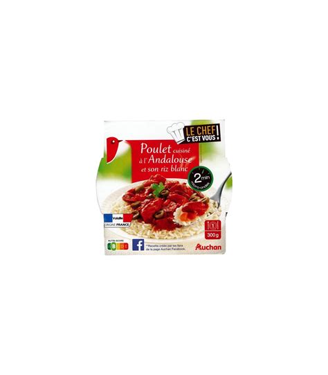 Auchan Poulet Cuisin L Andalouse Riz Blanc Gr Chockies Group