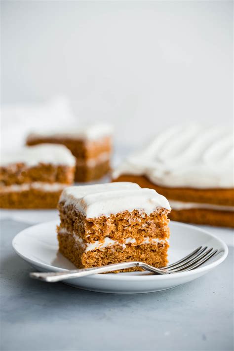 Pumpkin Sheet Cake With Spiced Cream Cheese Frosting A Beautiful Plate