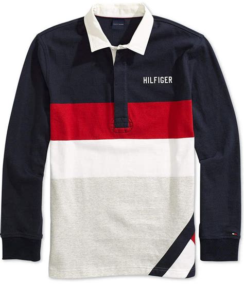 Tommy Hilfiger Mens Rugby Shirt With Magnetic Closures Macys Mens Rugby Shirts Rugby