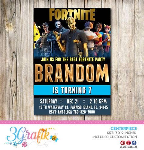 Fortnite Invitation Printable Fortnite Party Invitation Fortnite