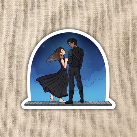 Violet And Xaden On Parapet Sticker Fourth Wing Wings Disney