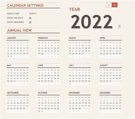 Any Year Calendar With Holidays Template In Excel Downloadxlsx