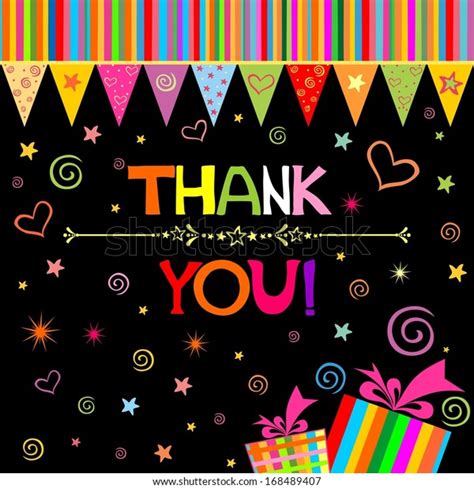 Thank You Card Illustration Stock Illustration 168489407 | Shutterstock