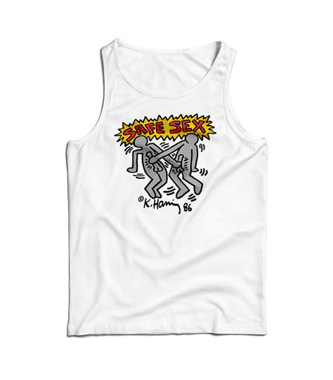 Harry Styles Keith Haring Safe Sex Tank Top For Mens And Womens