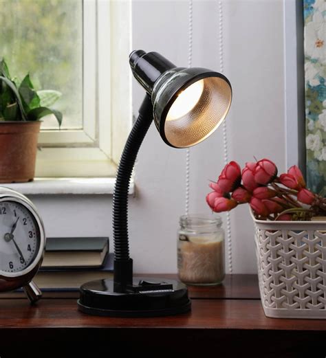 Buy Black Metal Shade Study Lamp With Metal Base By Tu Casa At Off