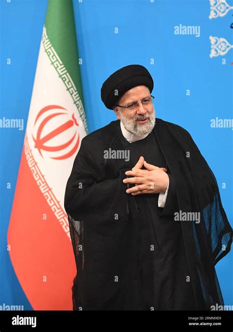 Tehran Iran 29th Aug 2023 Iranian President Ebrahim Raisi Attends A