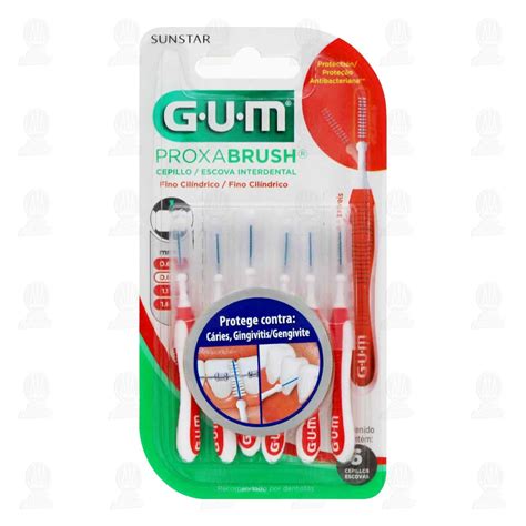 Cepillo Interdental Gum Proxabrush Fino Cilíndrico 6 pzas