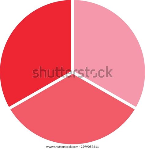 Circle Divided Into Three Equal Segments Stock Vector Royalty Free