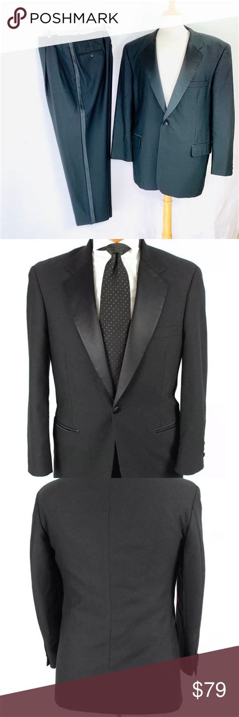 Versini Mens Italian Tuxedo Suit 44r Wool Lined