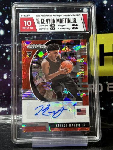 Prizm Draft Rookie Red Ice Kenyon Martin Jr Rc Auto Hga