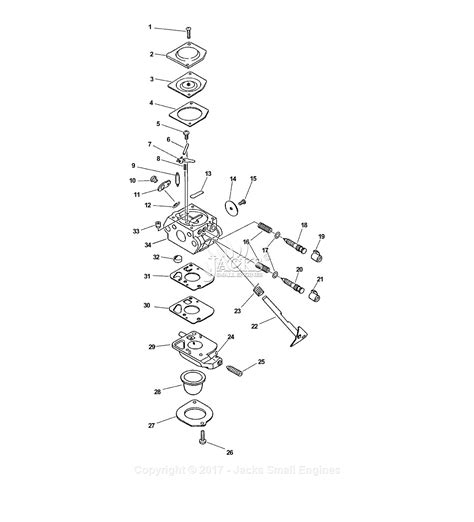 Echo PB-2100 Type 1E Parts Diagram for Carburetor