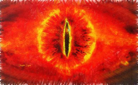 Eye Of Sauron Painting By Leonardo Digenio Fine Art America