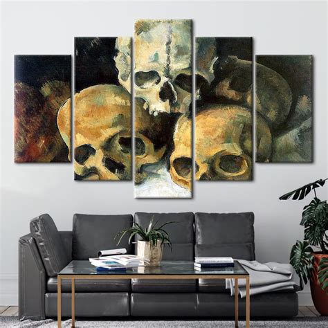 Paul Cezanne Pyramid Of Skulls Oil Painting Print Paul Etsy